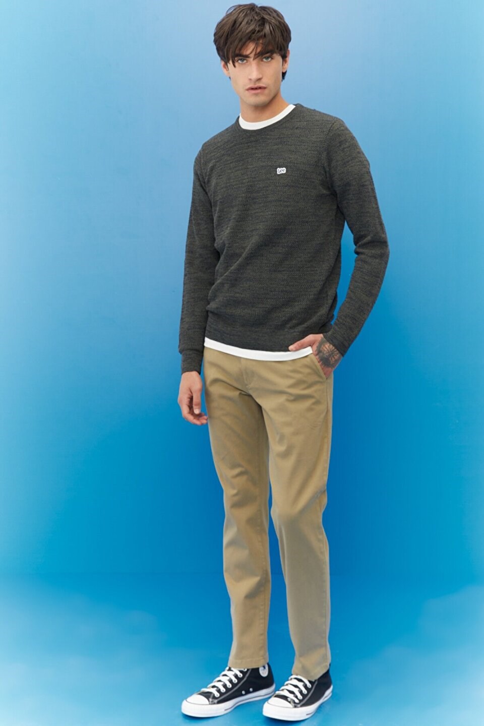 Lee Erkek Triko L212149 Khaki