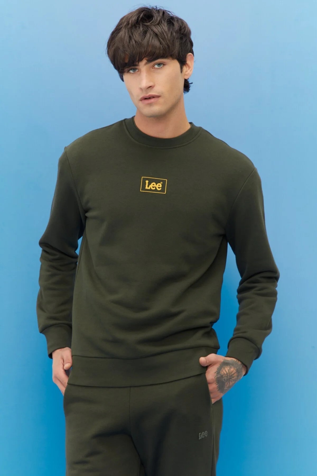 Lee Erkek S-Shirt L212299801 Khaki