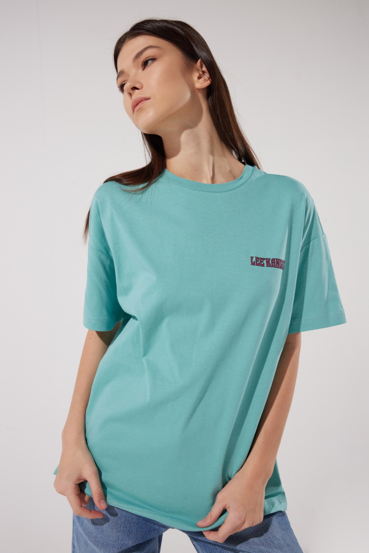 Lee Kadın T-Shirt L23126641 Dusty Jade