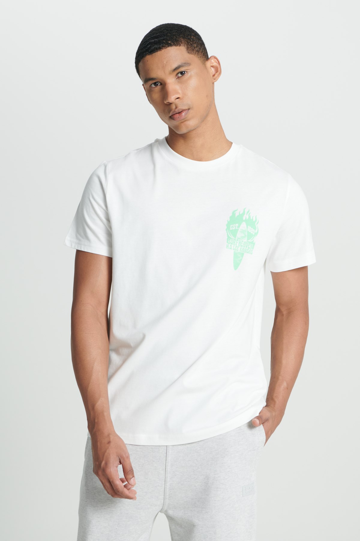 Lee Erkek T-Shirt L231288102 Off White