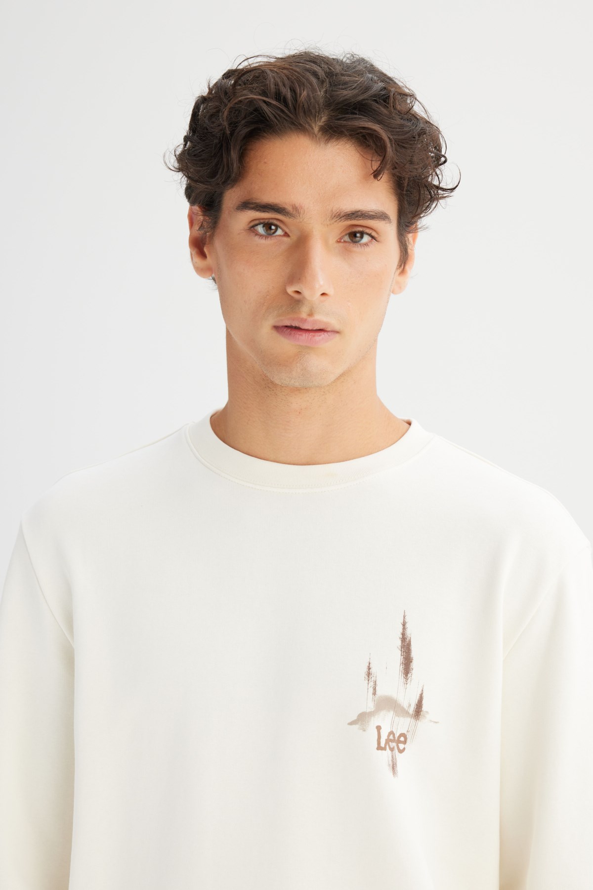 Lee Erkek S-Shirt L2520225104 Ecru