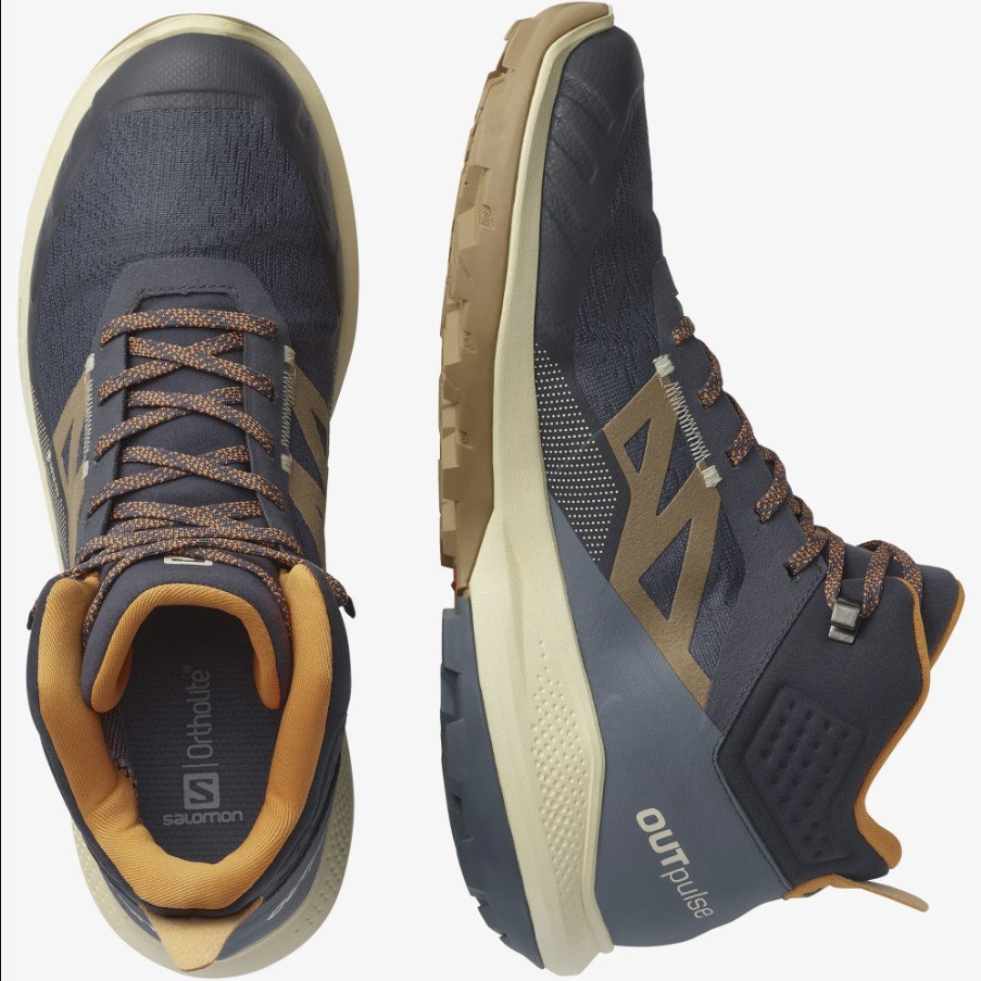 Salomon Erkek Bot L41589500 Ebony/Bleached Sand/Vibrant Orange