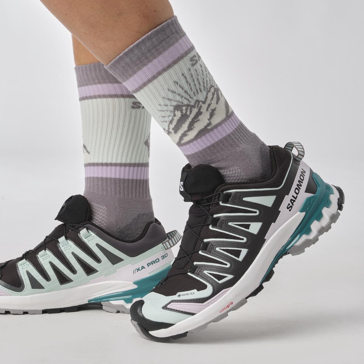 Salomon Kadın Ayakkabı L47119100 Black/Bleached Aqua/Harbor Blue