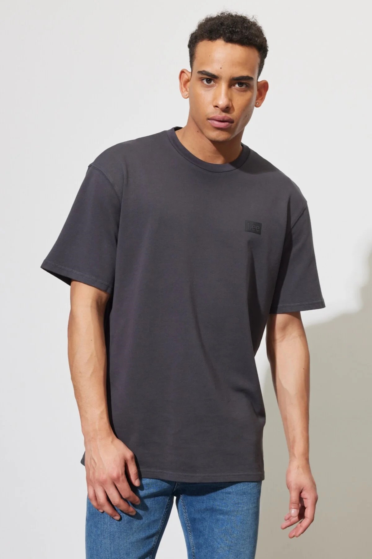 Lee Erkek T-Shirt L65BPZON Washed Black