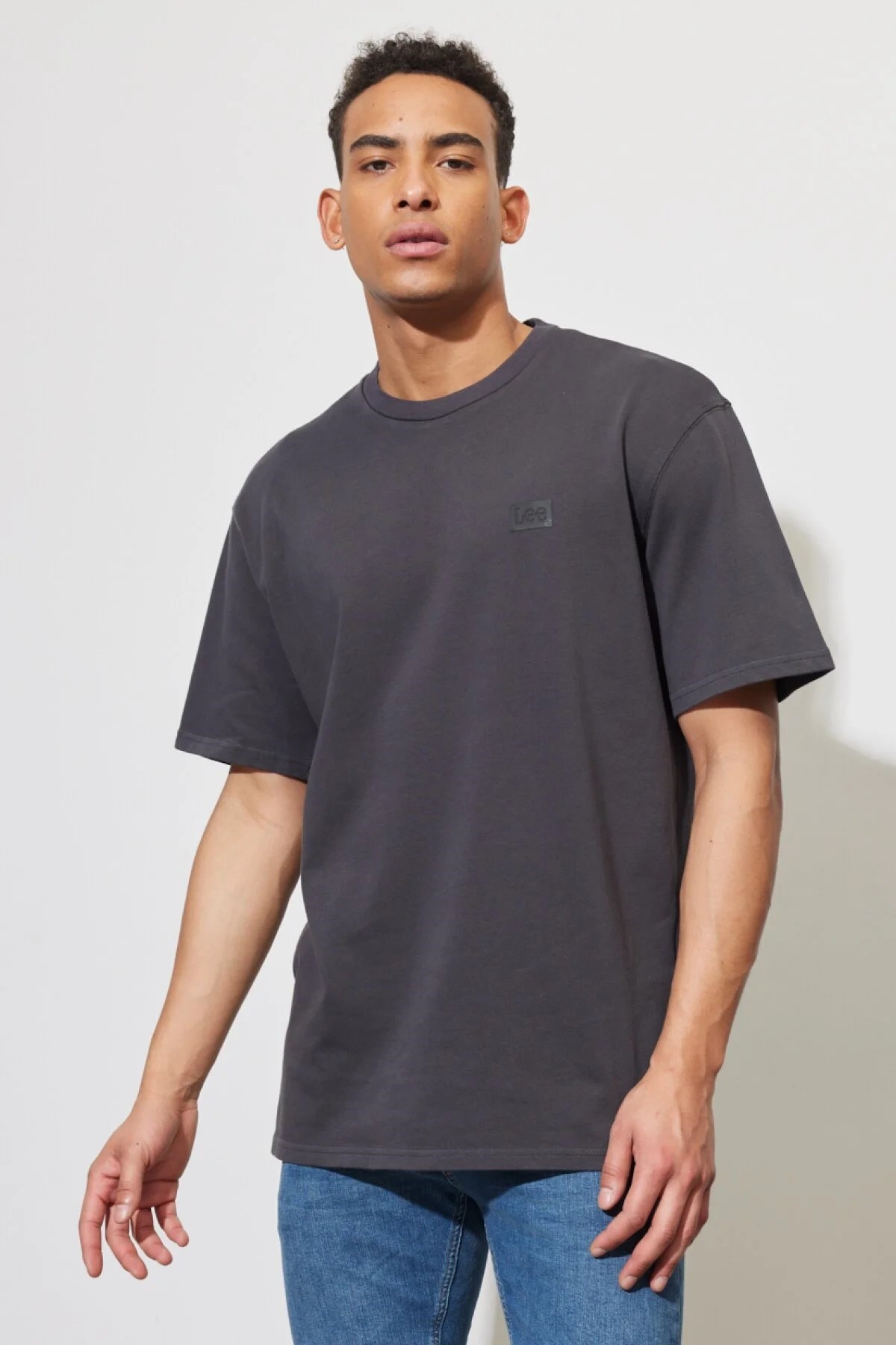 Lee Erkek T-Shirt L65BPZON Washed Black