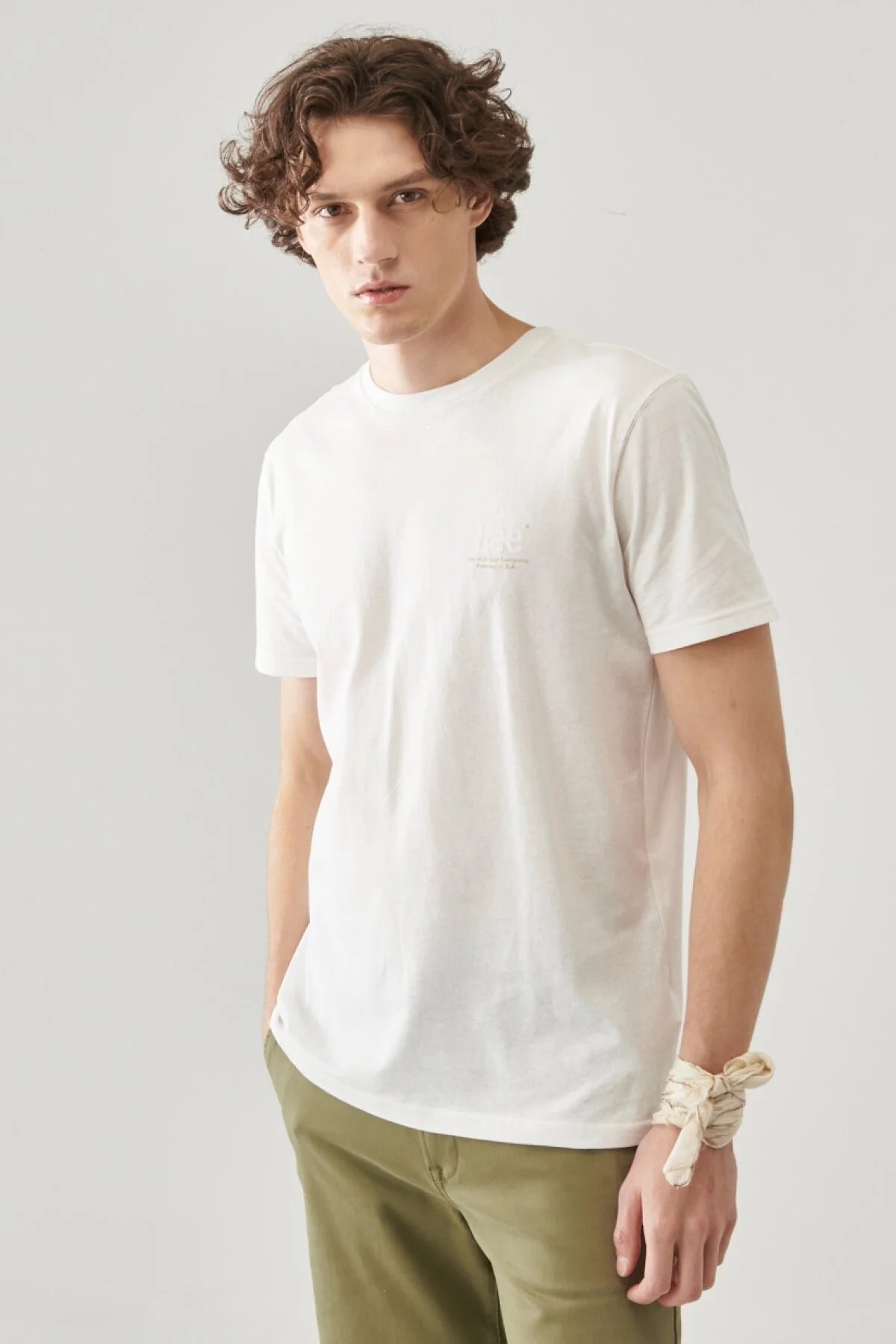 Lee Erkek T-Shirt L68SFELJ Bright White