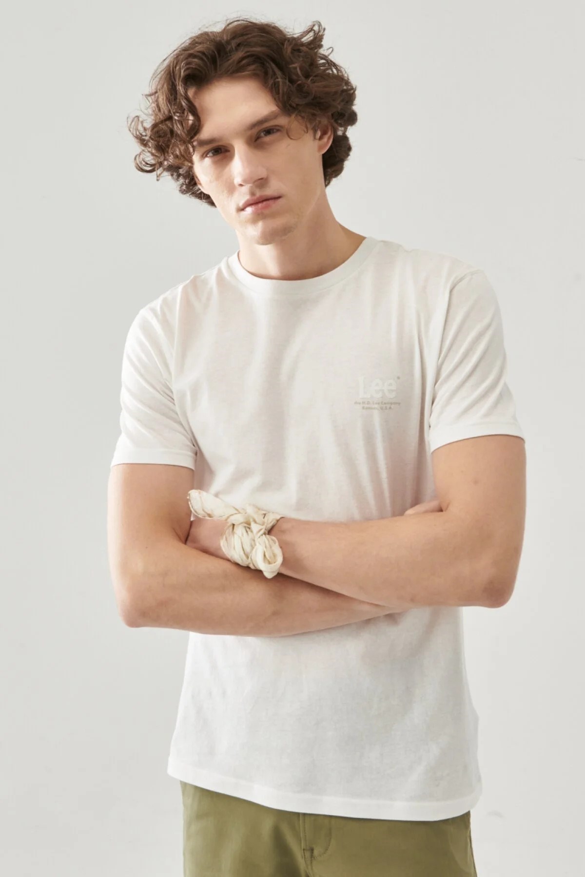 Lee Erkek T-Shirt L68SFELJ Bright White