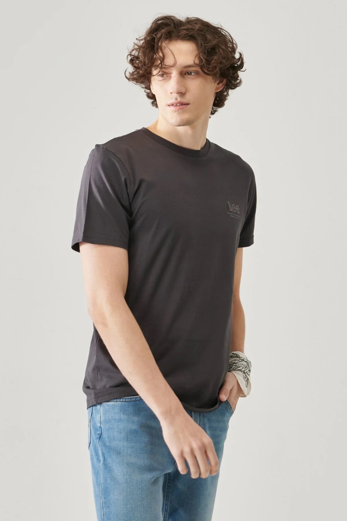 Lee Erkek T-Shirt L68SFEON Washed Black