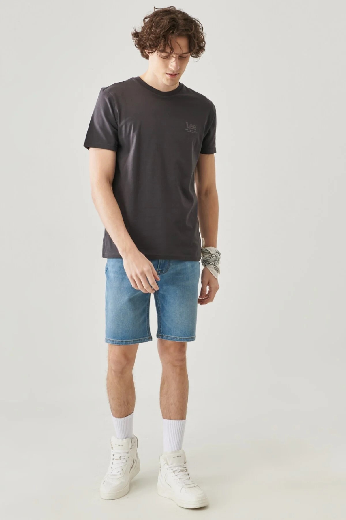 Lee Erkek T-Shirt L68SFEON Washed Black