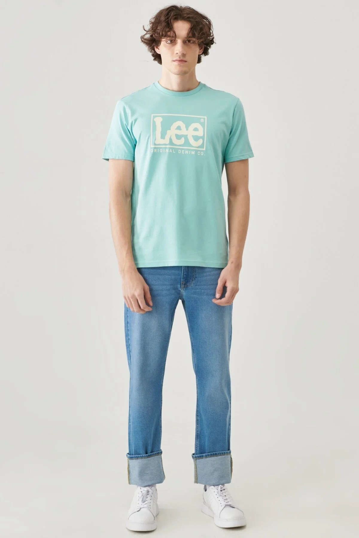 Lee Erkek T-Shirt L68TYSUD Mint Blue