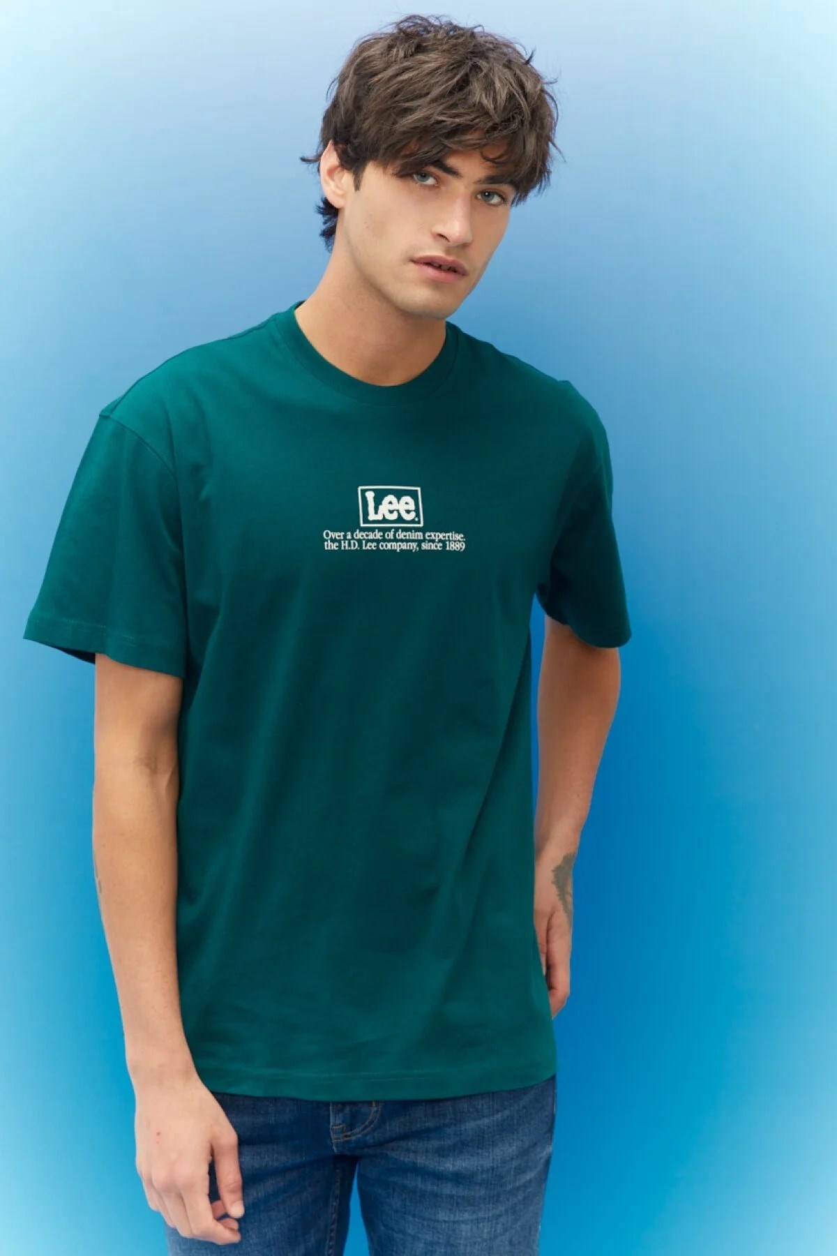 Lee Erkek T-Shirt L68ZFQ9 Esmeralda