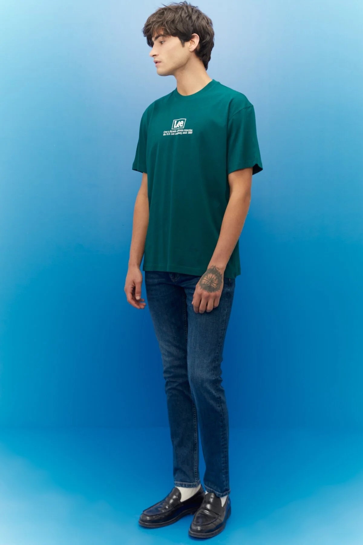 Lee Erkek T-Shirt L68ZFQ9 Esmeralda
