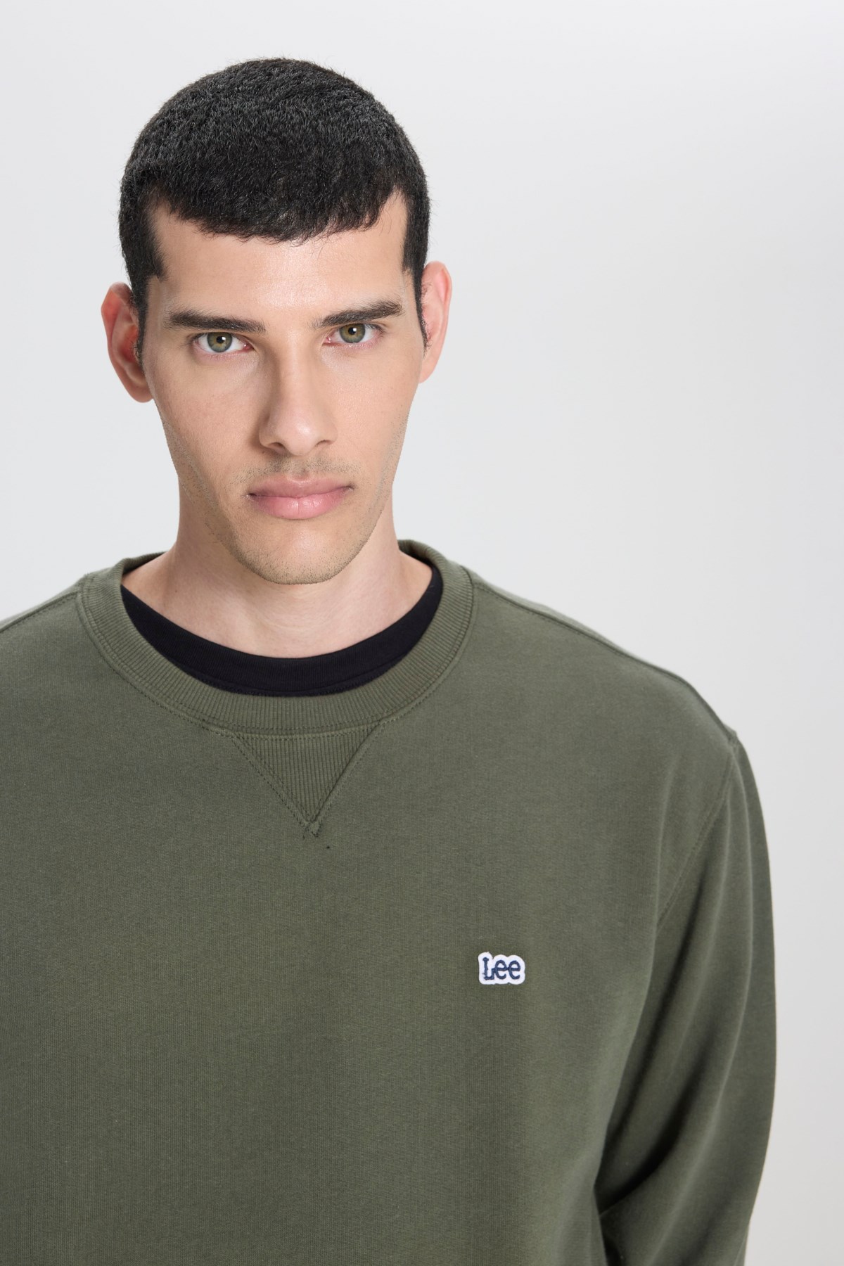 Lee Erkek S-Shirt L81IRYA61 Olive Grove