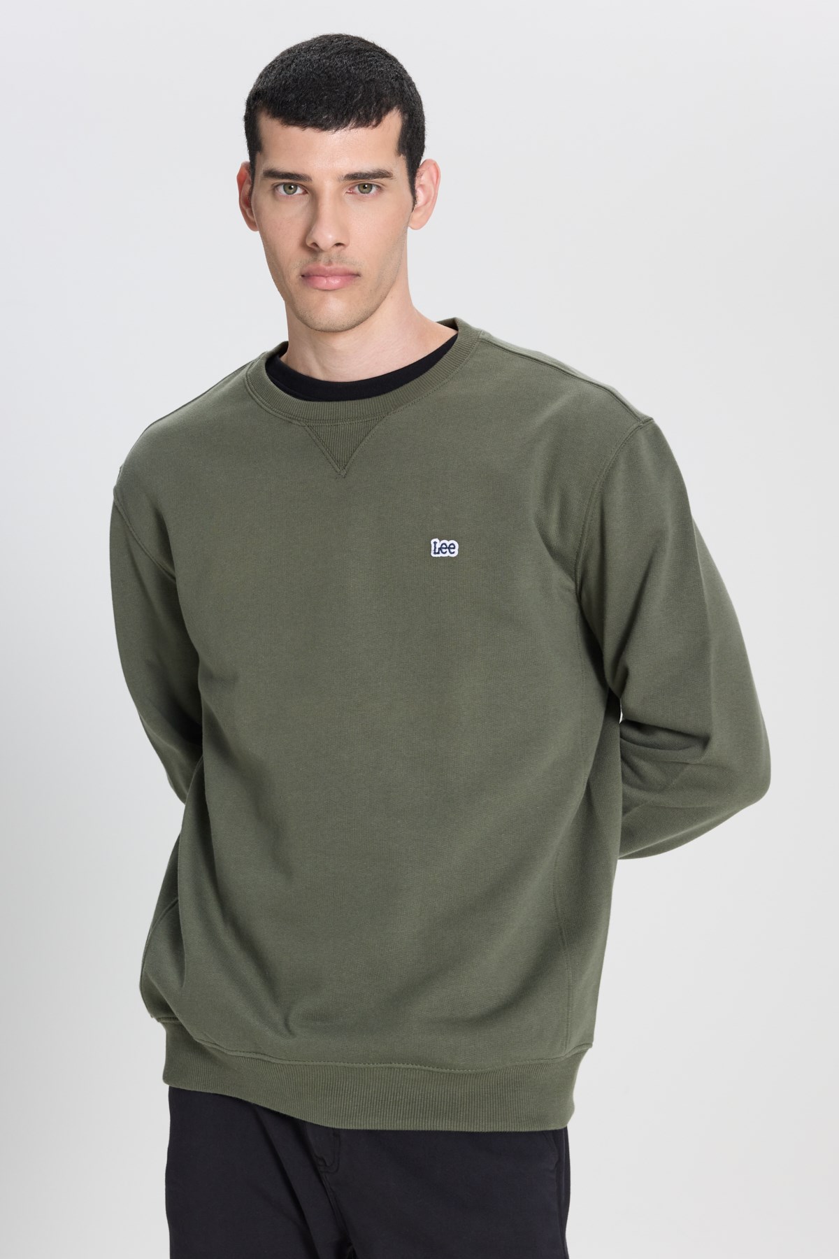 Lee Erkek S-Shirt L81IRYA61 Olive Grove