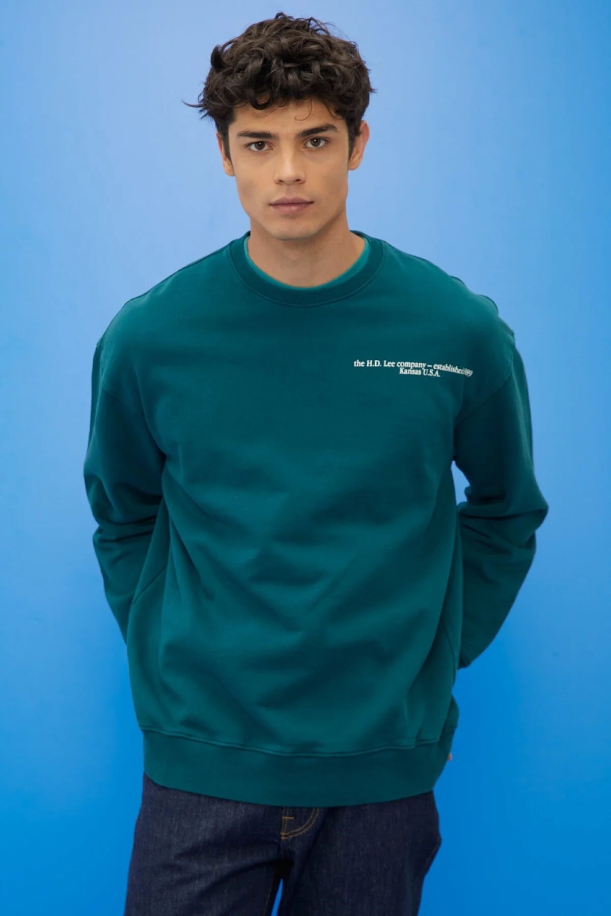 Lee Erkek S-Shirt L84ITJ9 Esmeralda