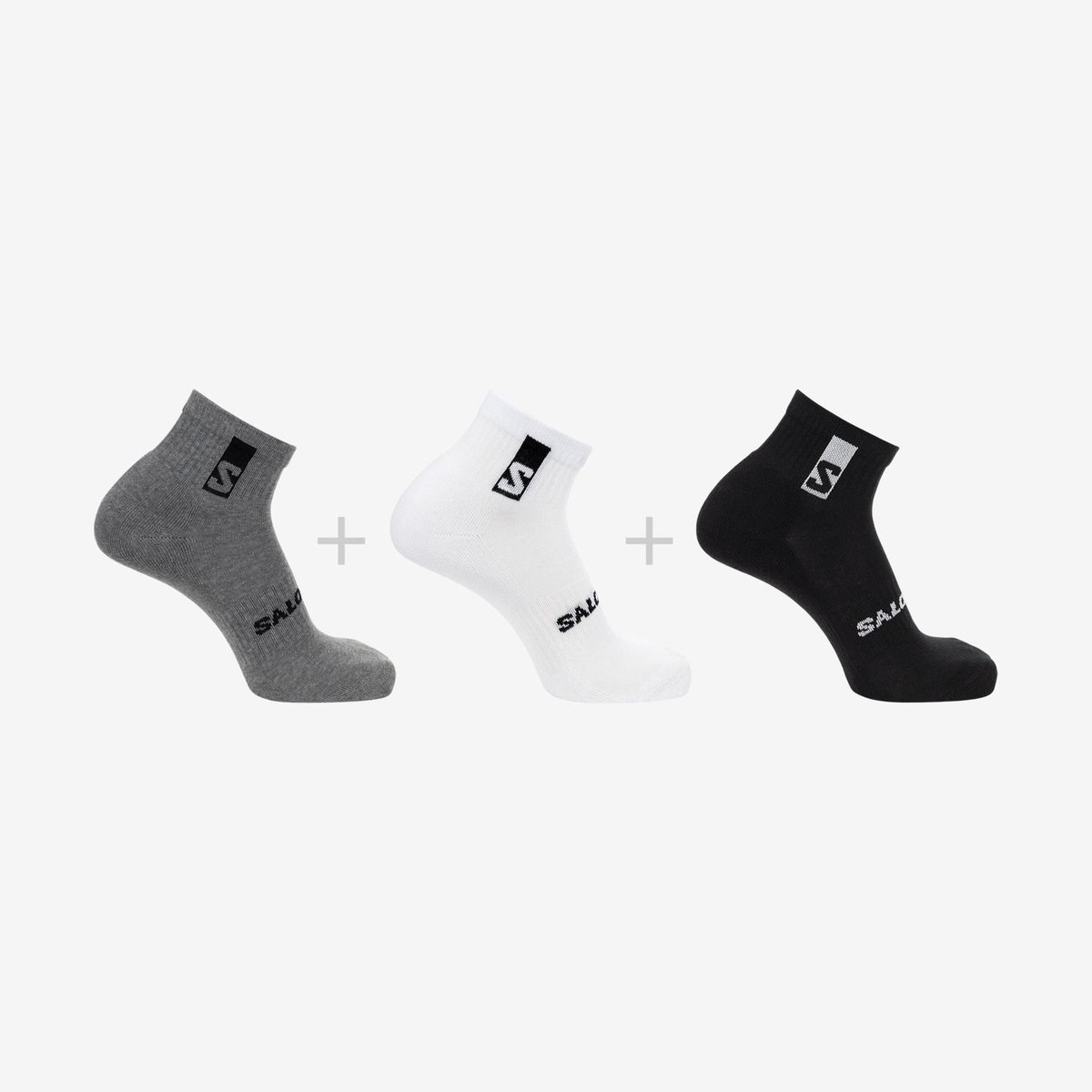 Salomon Unisex Çorap LC2086700 Black-Whıte-Med Grey