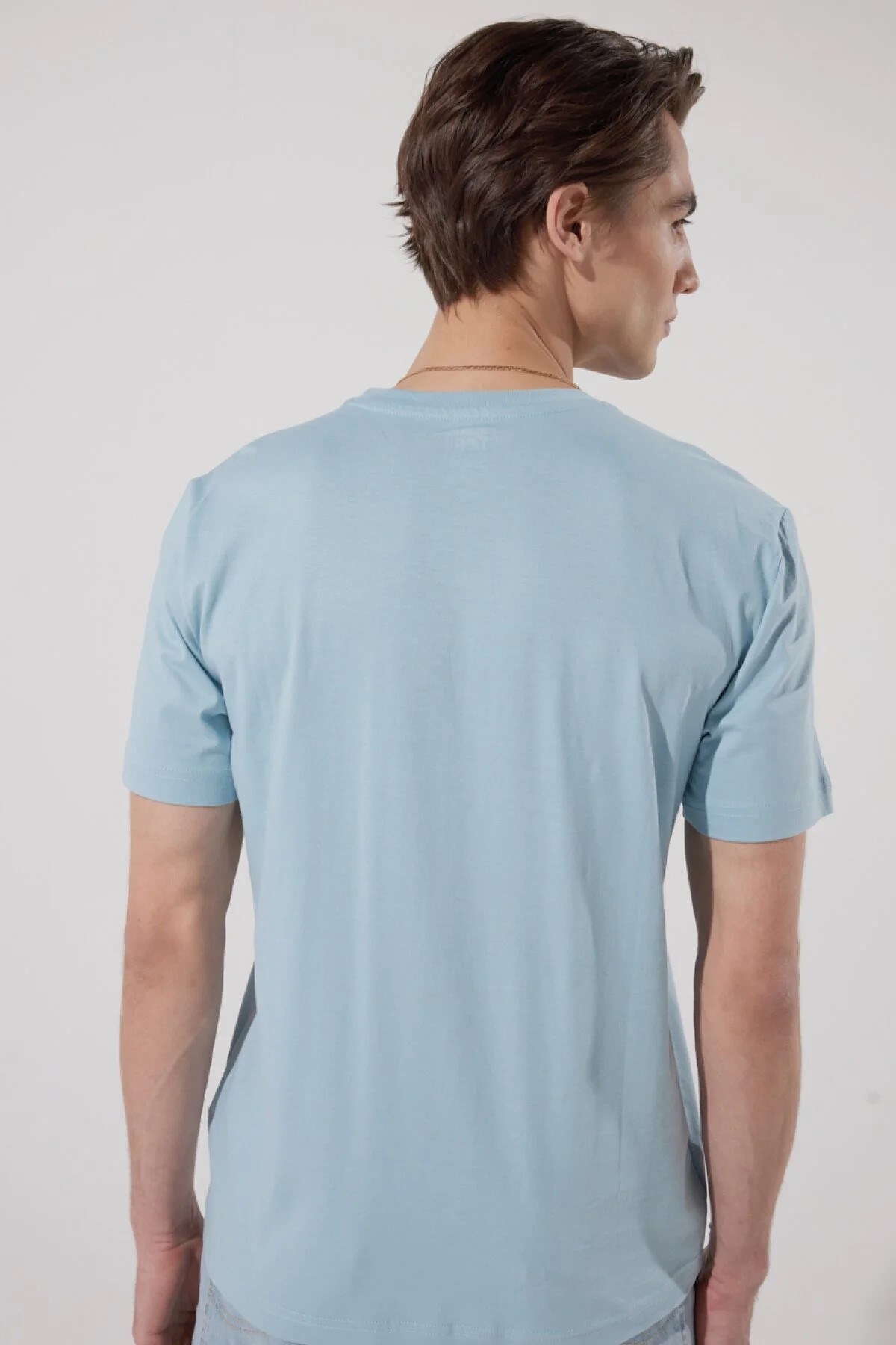 Lee Erkek T-Shirt LL04FQUY Ice Blue