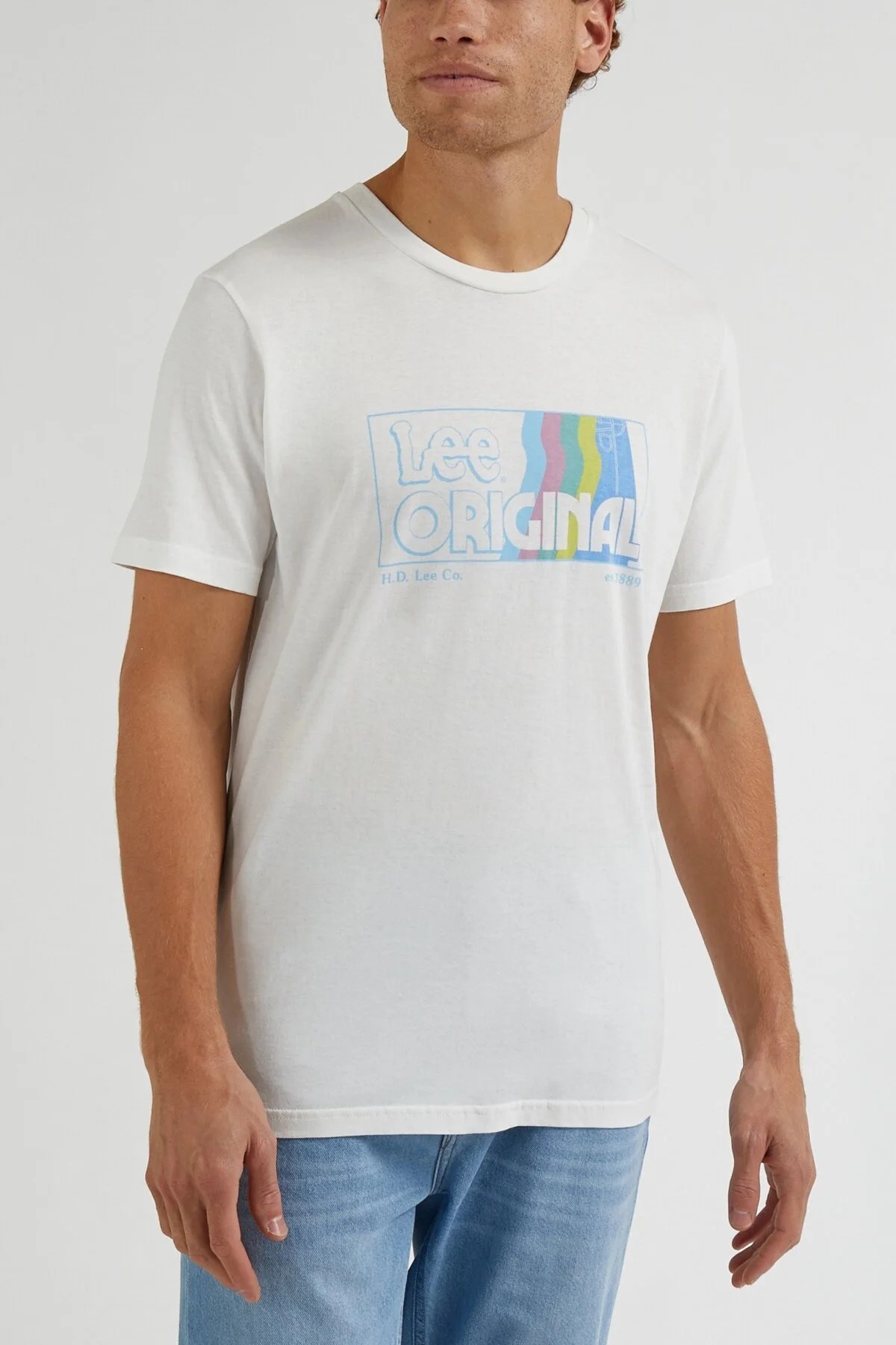 Lee Erkek T-Shirt LL07FENQ Ecru