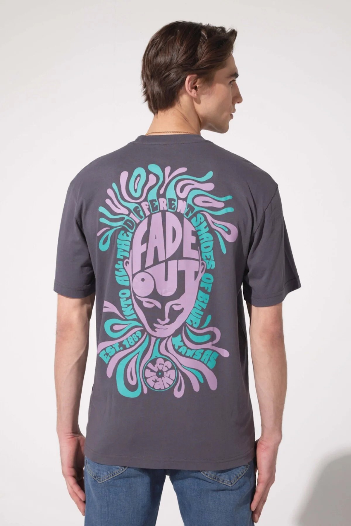 Lee Erkek T-Shirt LL08FEON Washed Black
