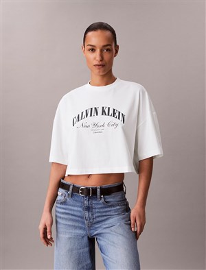 Calvin Klein Kadın T-Shirt LV047F813GYAF