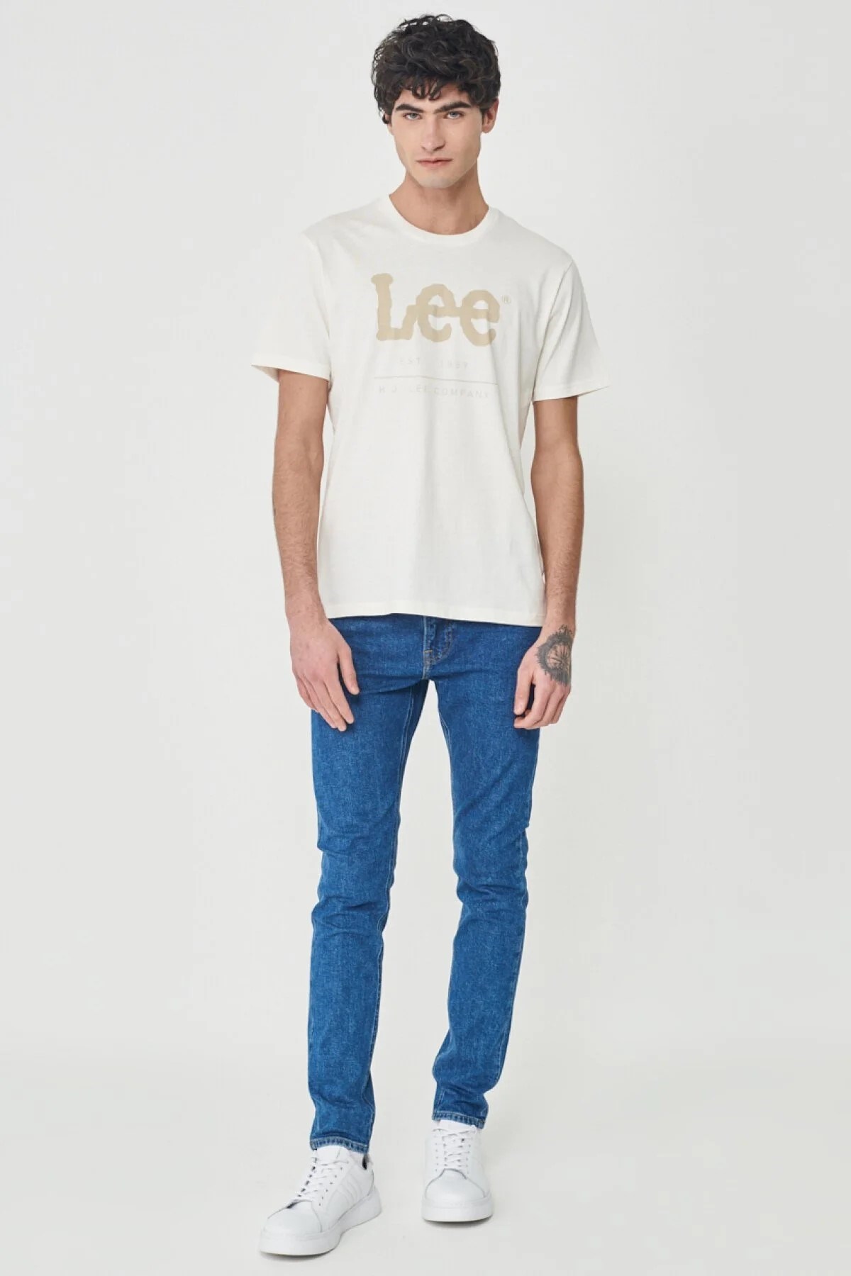 Lee Erkek T-Shirt LV11FQMK Off White