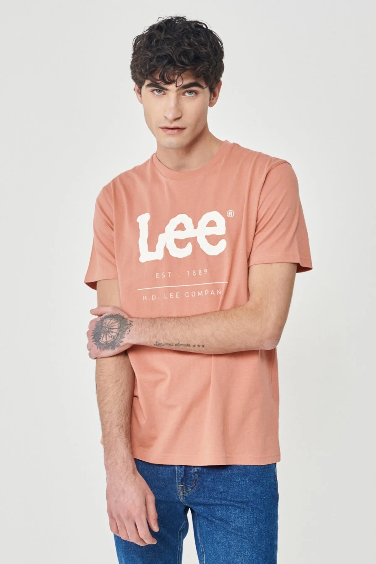 Lee Erkek T-Shirt LV11FQUK Rust