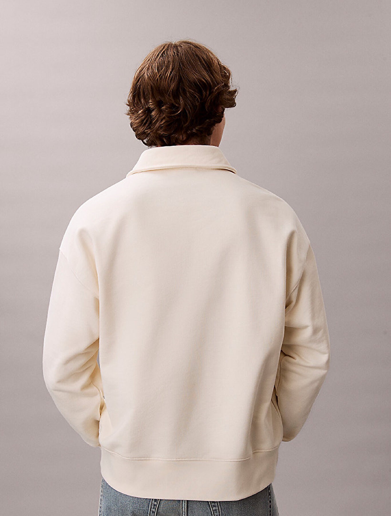 Calvin Klein Erkek S-Shirt LV14LE202GYAC Antique White