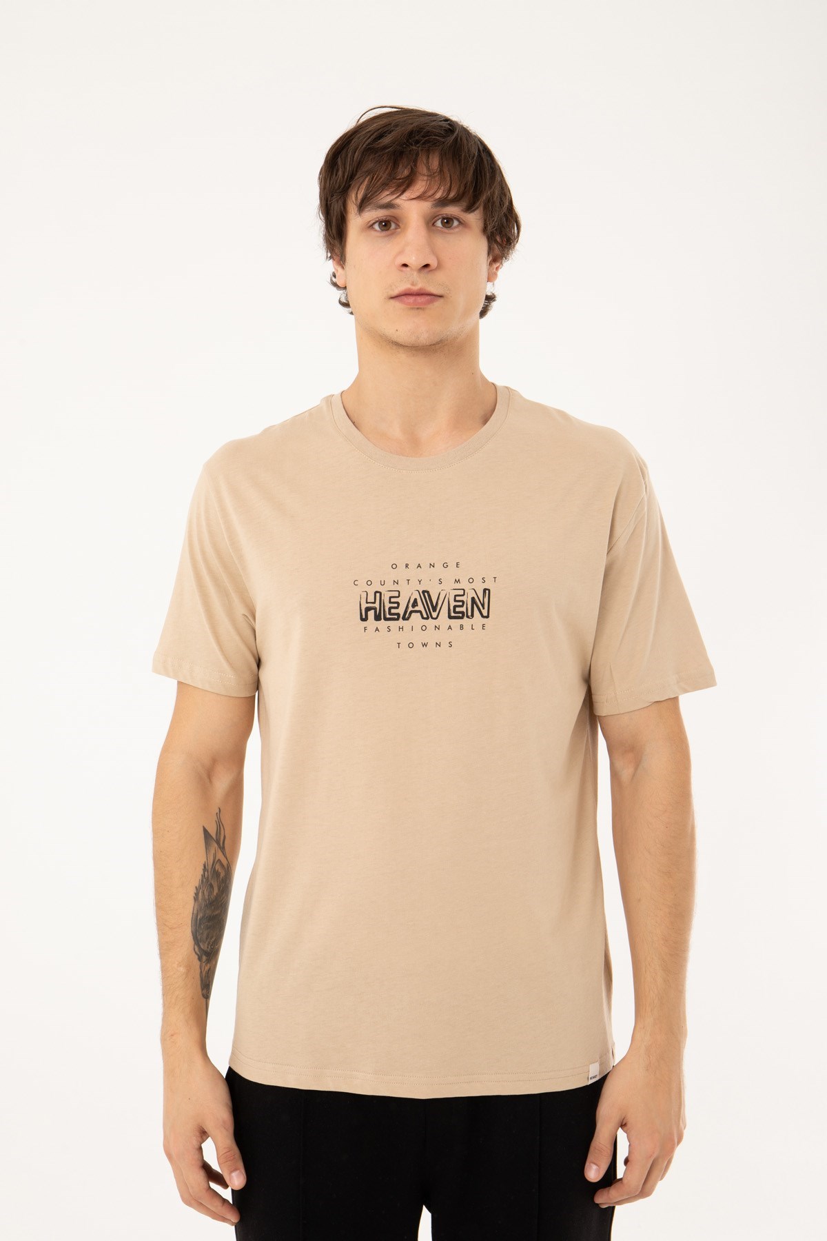 Machinist Erkek T-Shirt M1526 Bej