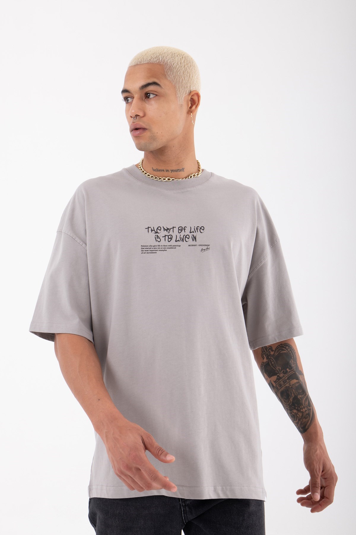 Machinist Erkek T-Shirt M1636 Ice Gri