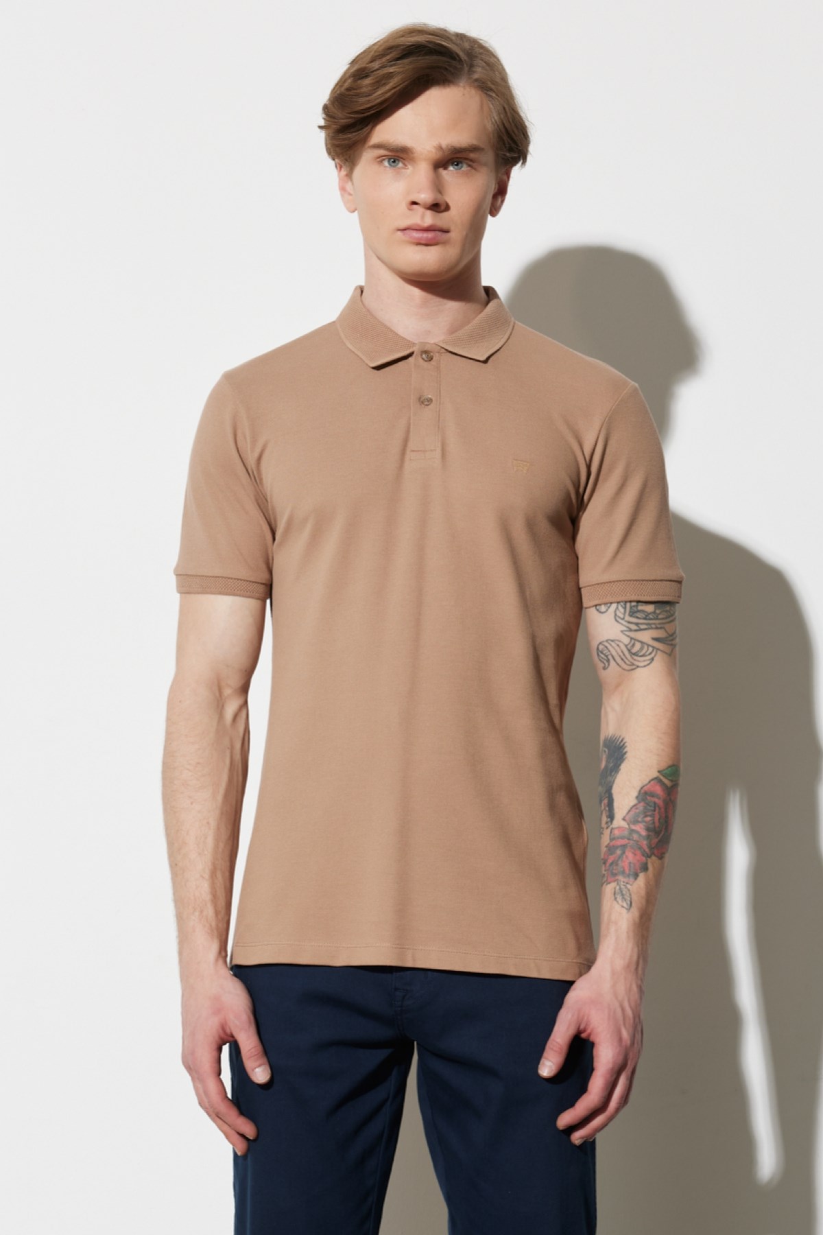 Wrangler Erkek T-Shirt MW211837211 Camel
