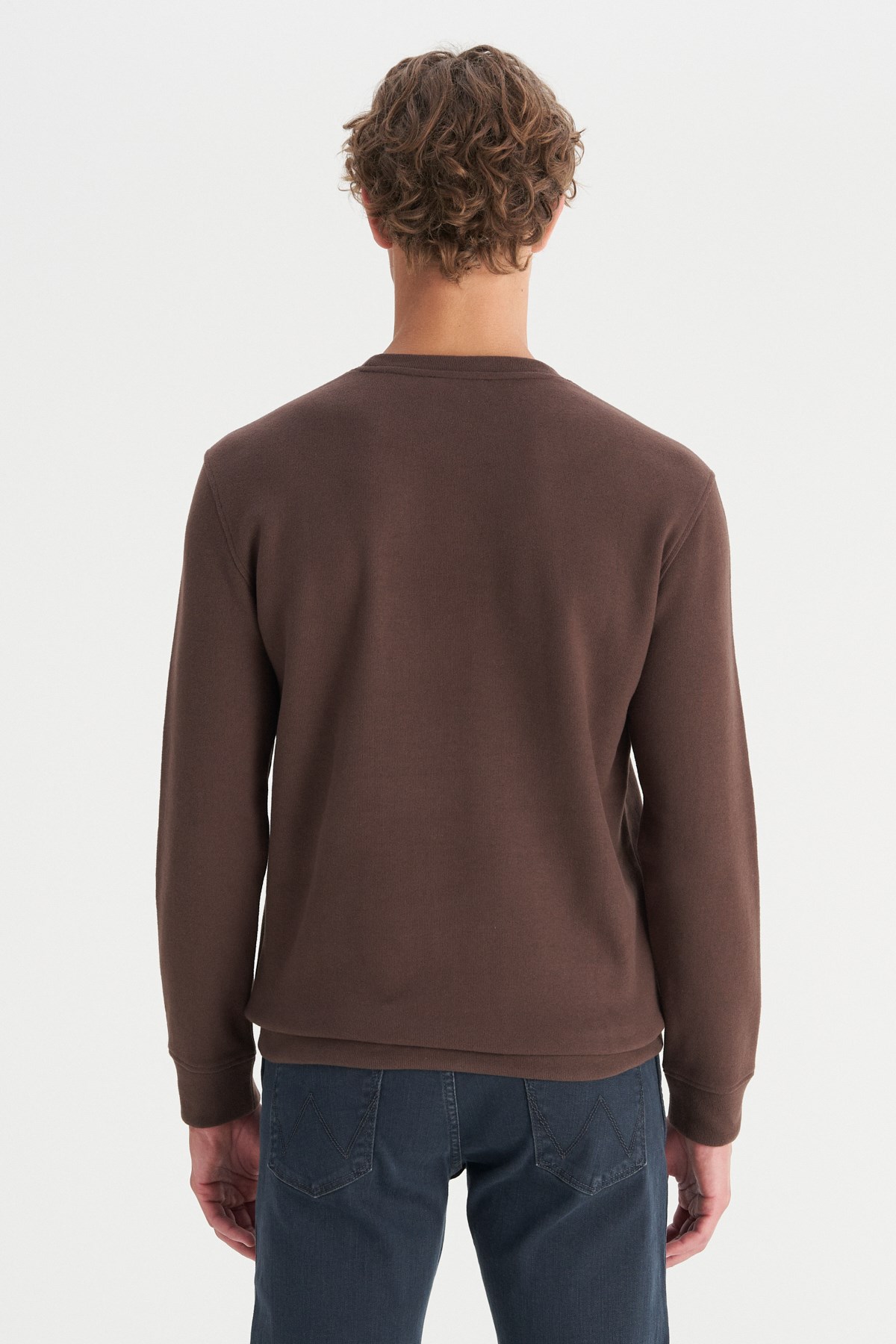 Wrangler Erkek S-Shirt MW242262024 Dark Brown