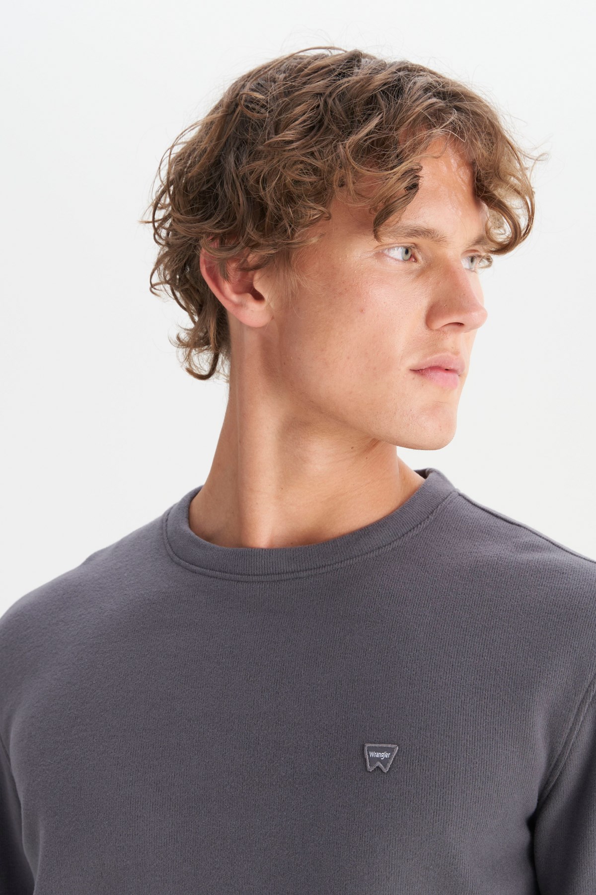 Wrangler Erkek S-Shirt MW242262035 Gray