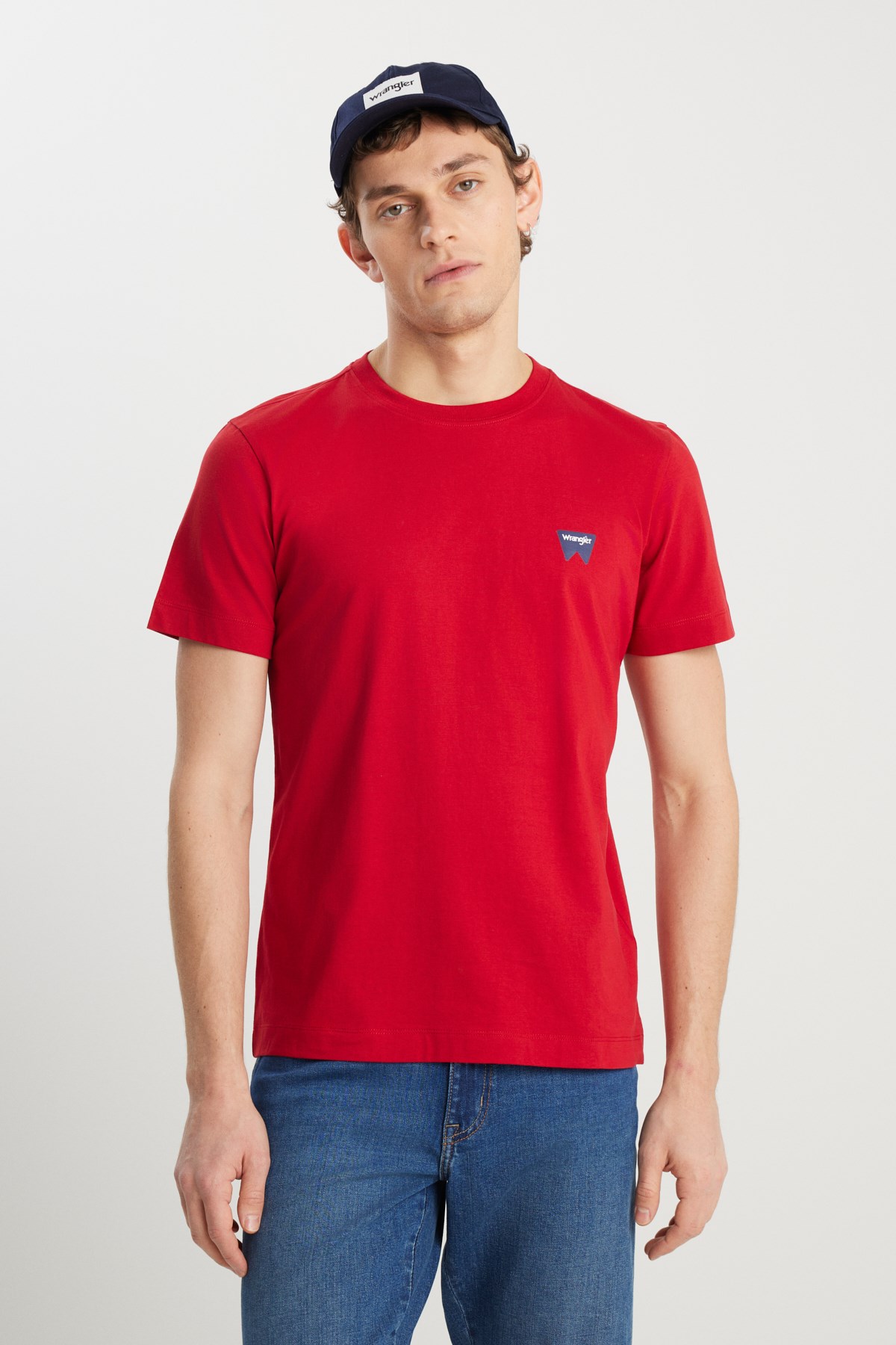 Wrangler Erkek T-Shirt MW70MD33UU Scarlet Red