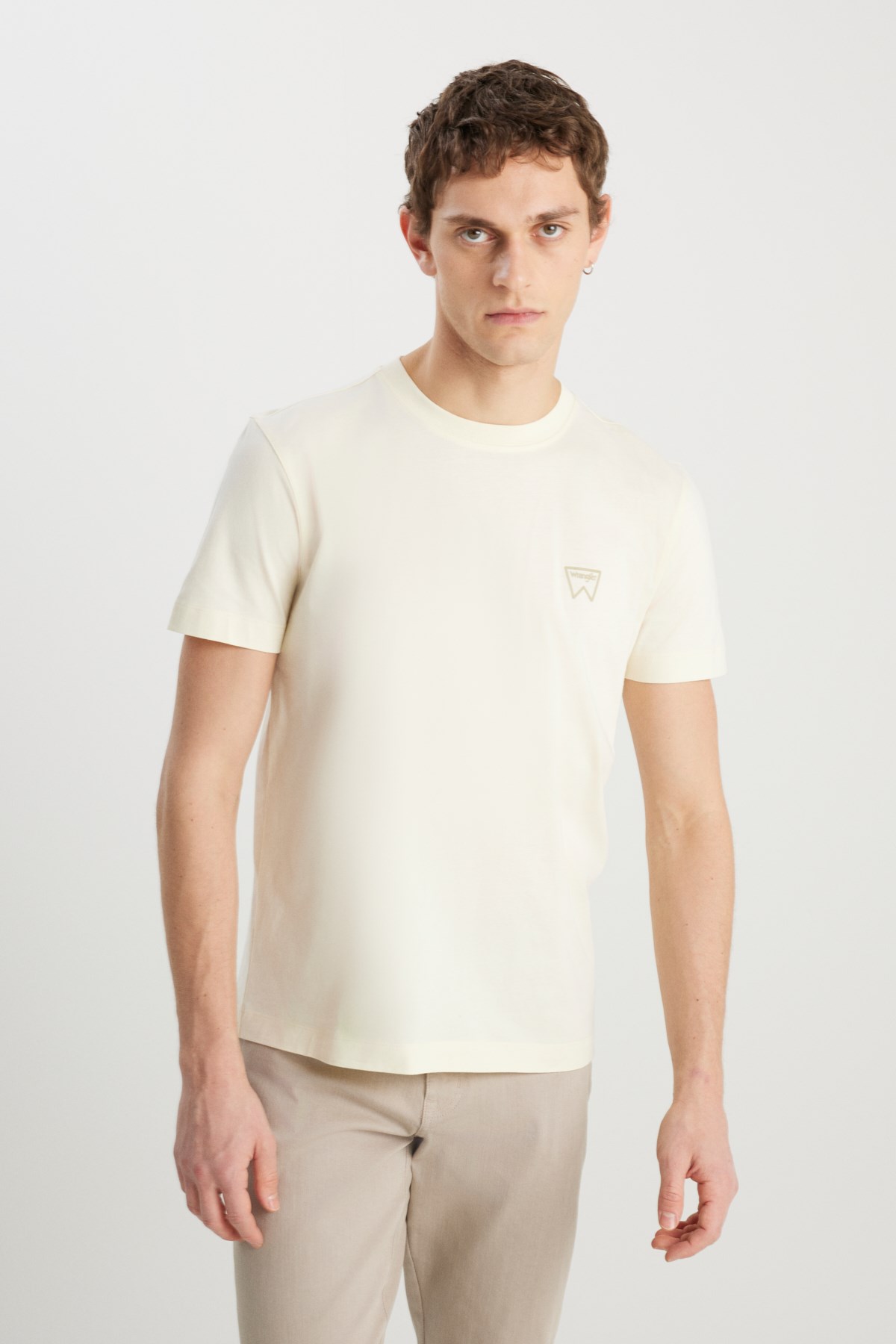 Wrangler Erkek T-Shirt MW70MD3XME Papyrus