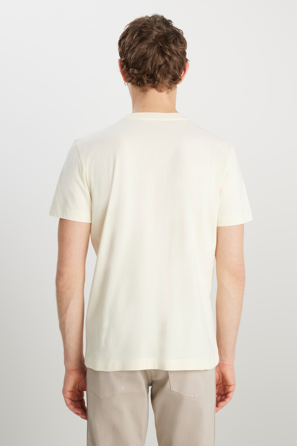 Wrangler Erkek T-Shirt MW70MD3XME Papyrus