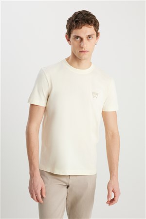 Wrangler Erkek T-Shirt MW70MD3XME Papyrus