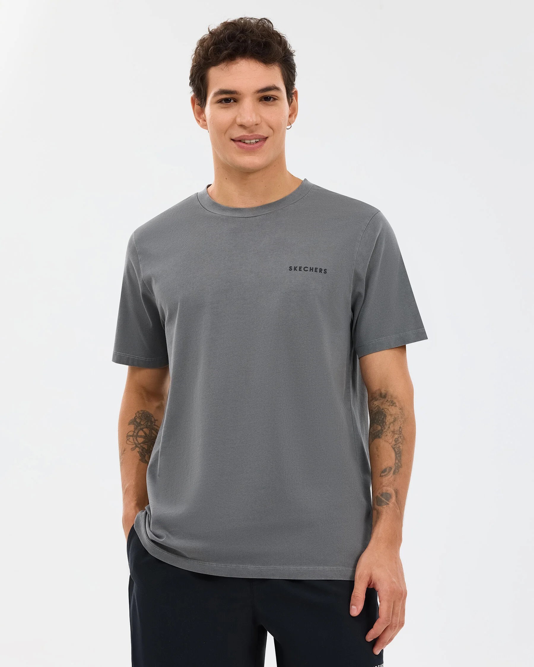 Skechers Erkek T-Shirt S241166 Antrasit