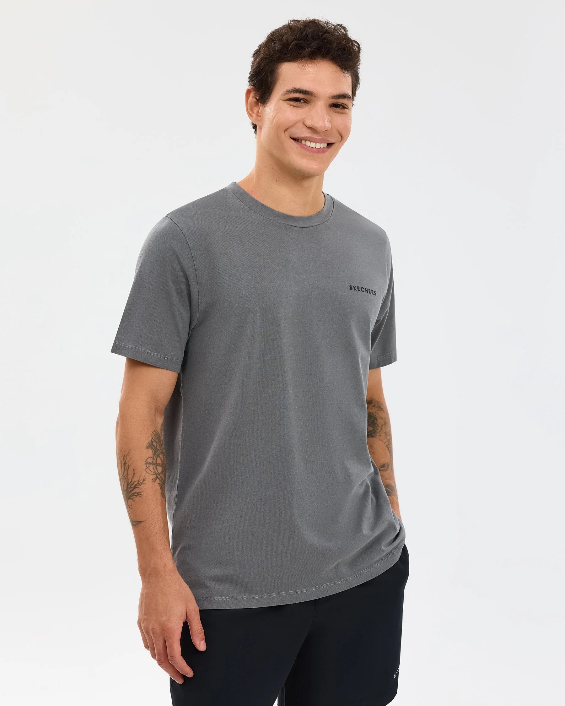 Skechers Erkek T-Shirt S241166 Antrasit