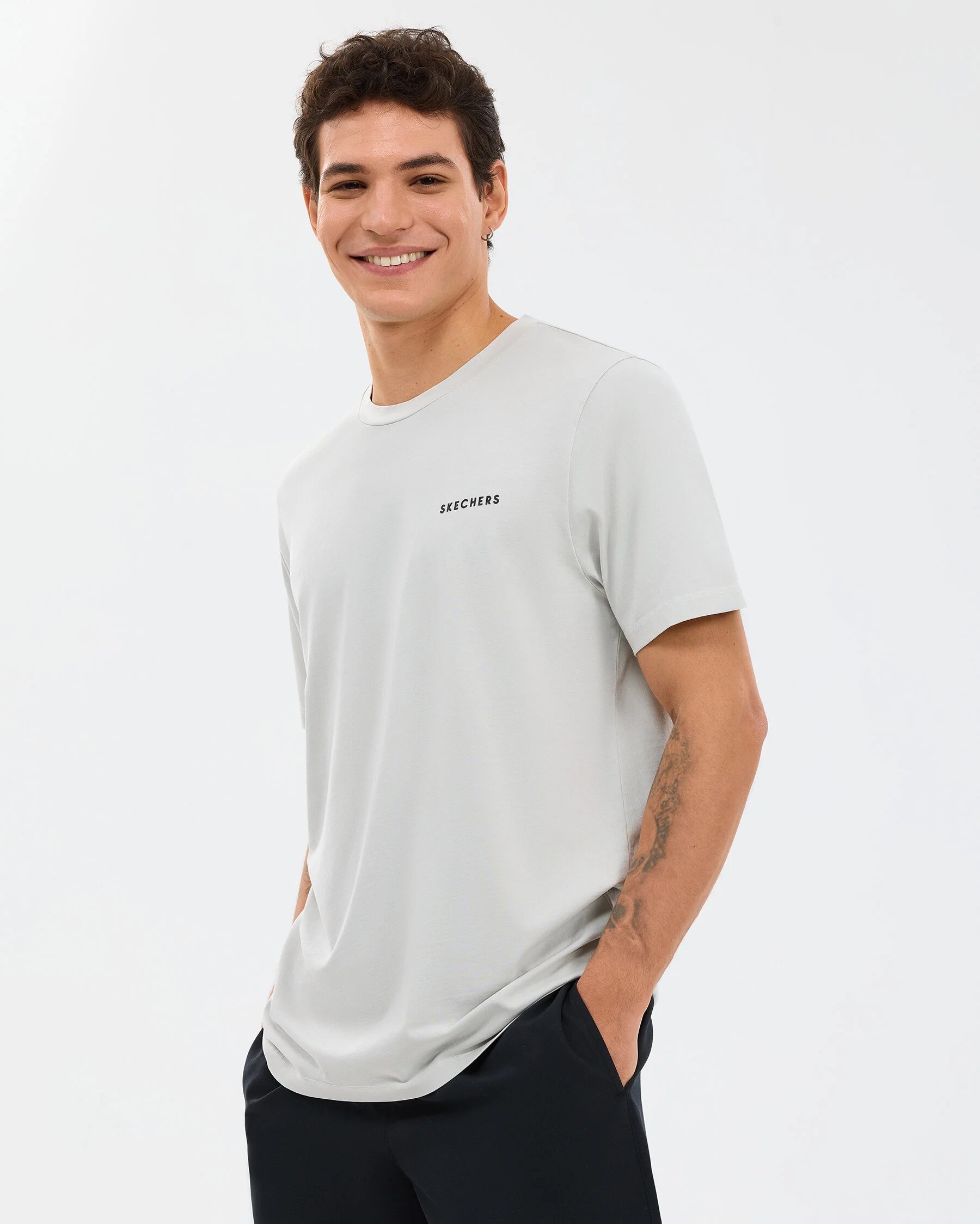 Skechers Erkek T-Shirt S241166 Stone