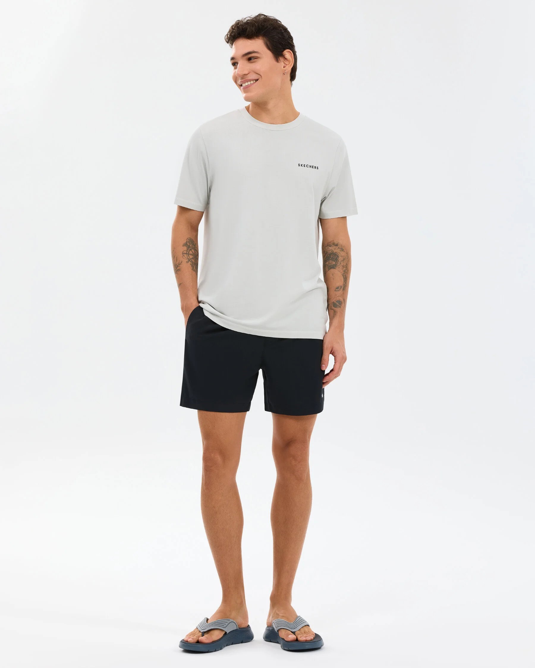Skechers Erkek T-Shirt S241166 Stone