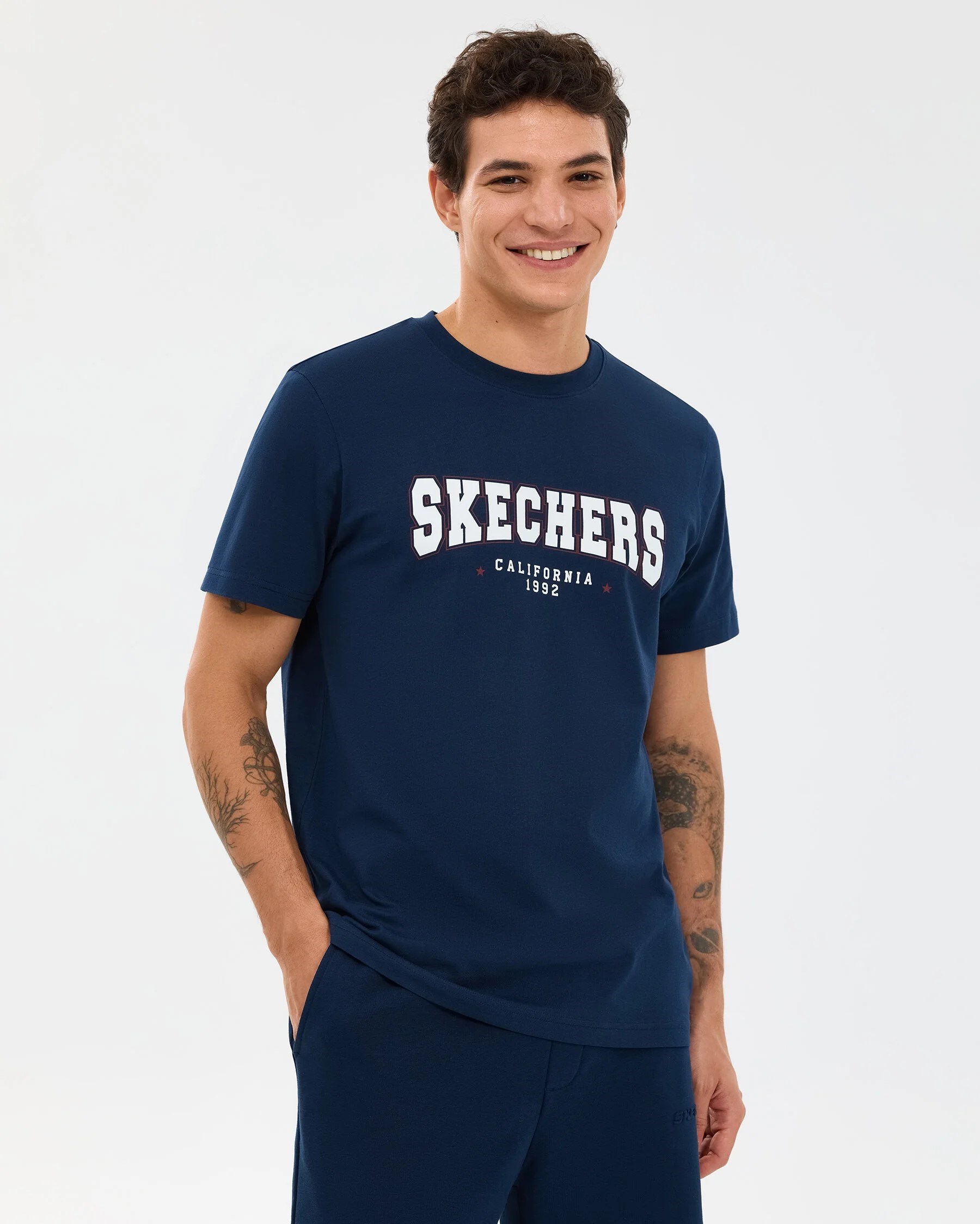 Skechers Erkek T-Shirt S2610122 Navy