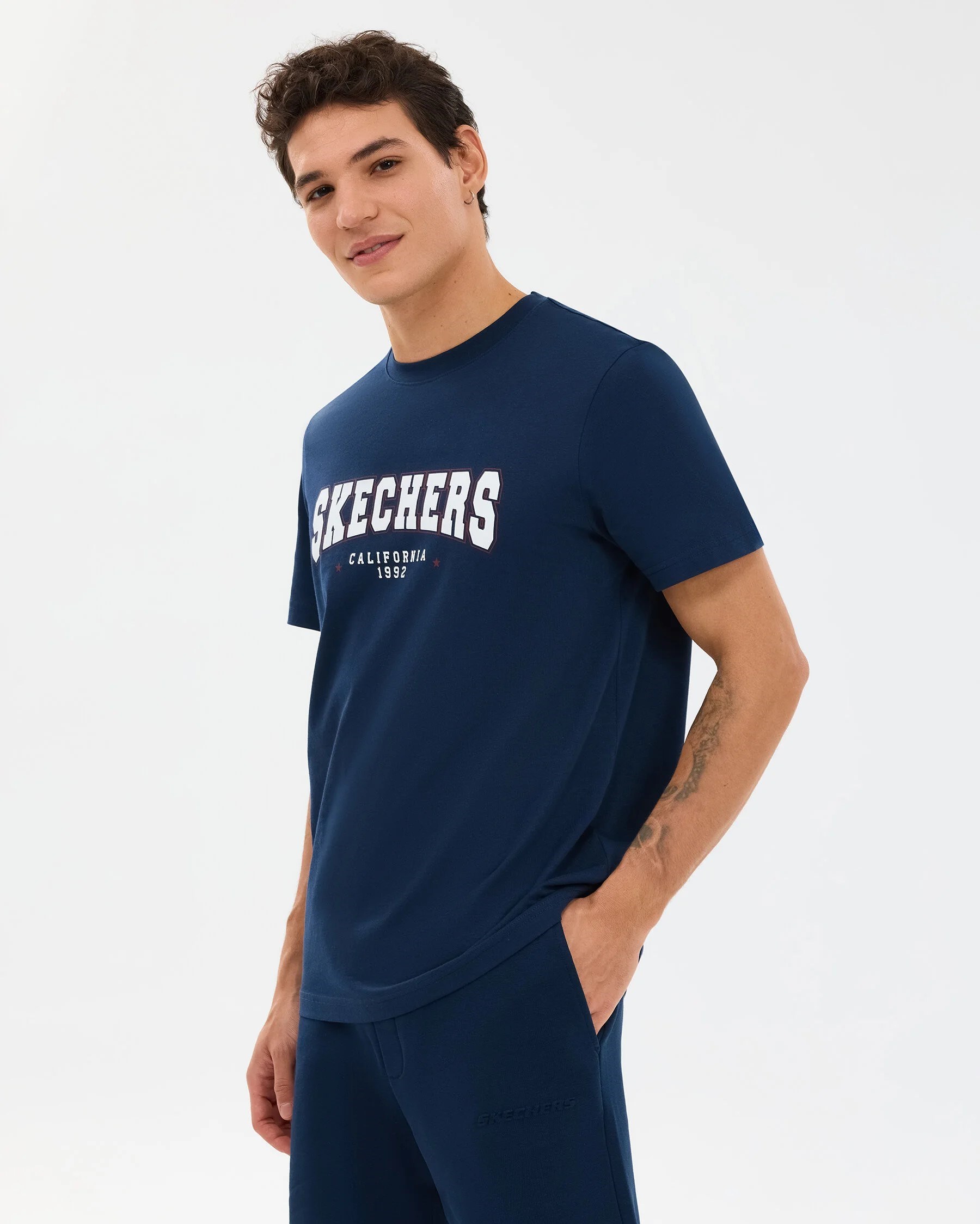 Skechers Erkek T-Shirt S2610122 Navy