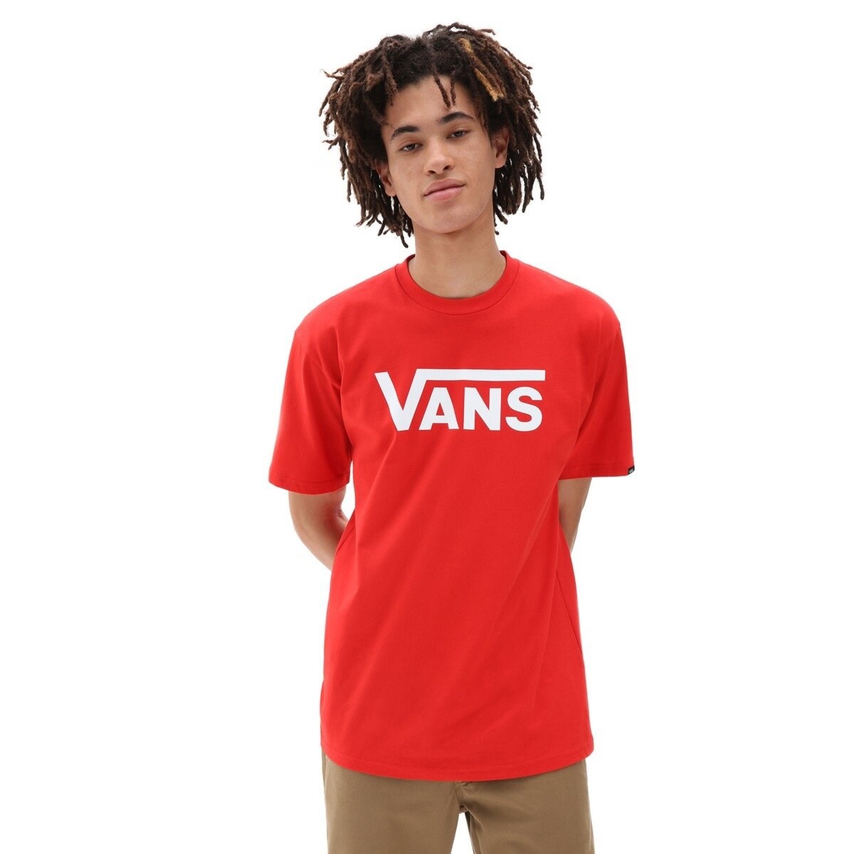 Vans Erkek T-Shirt VN000GGGDS81 Hıgh Rısk Red-Whıte
