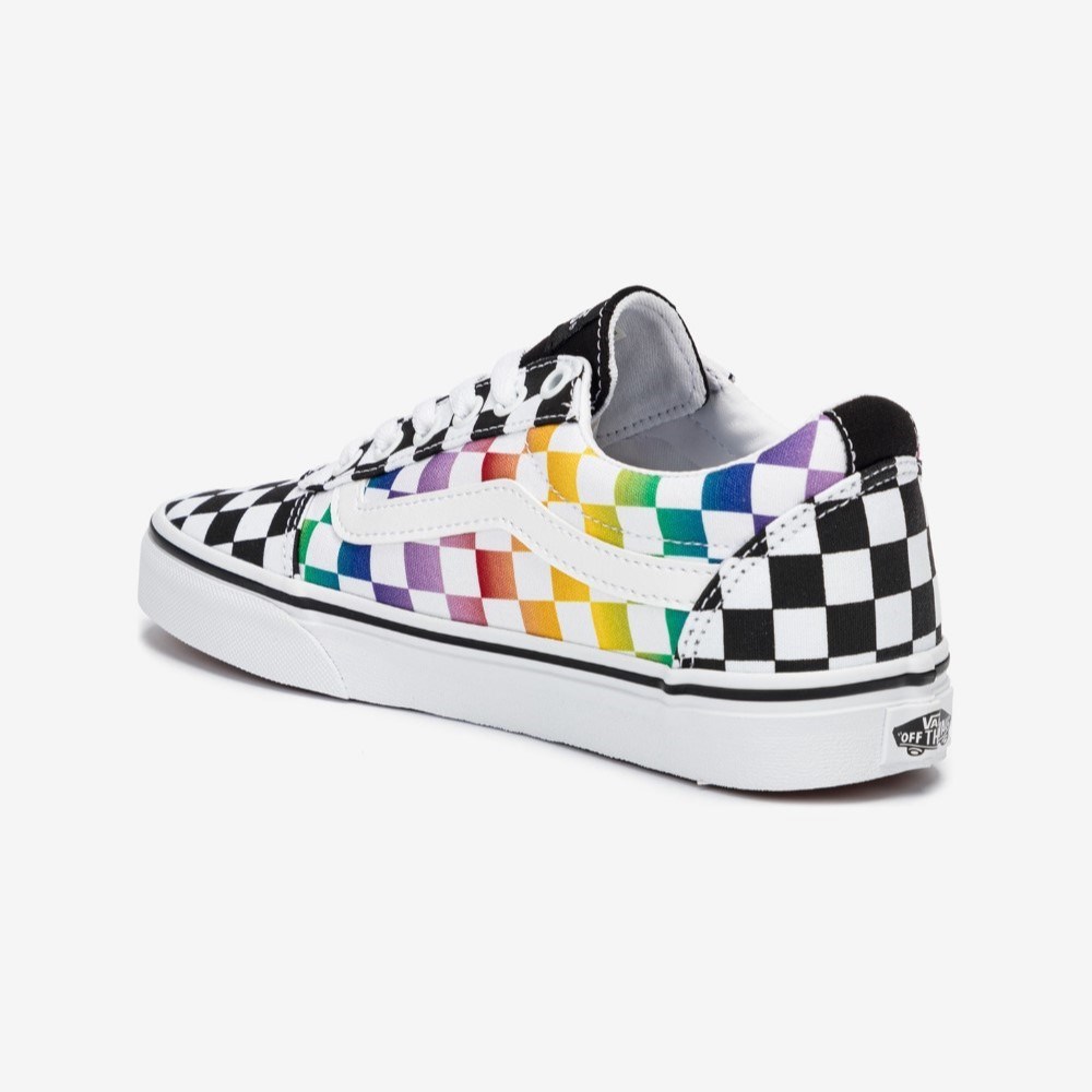 Vans Kadın Ayakkabı VN0A3IUN3RL1 (Rainbow Check) Black/White