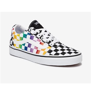Vans Kadın Ayakkabı VN0A3IUN3RL1 (Rainbow Check) Black/White
