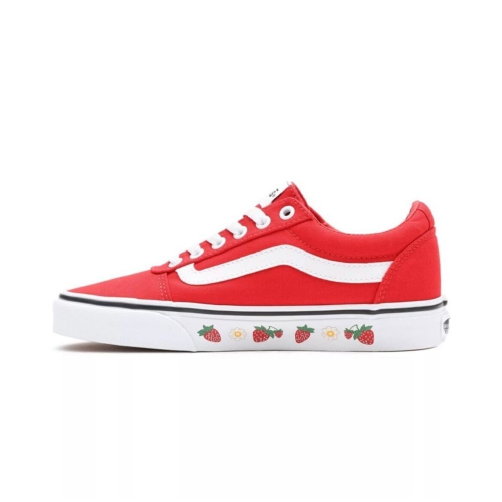 Vans Kadın Ayakkabı VN0A3IUN57Q1 (Strawberry Sidewall) High Risk Red/White