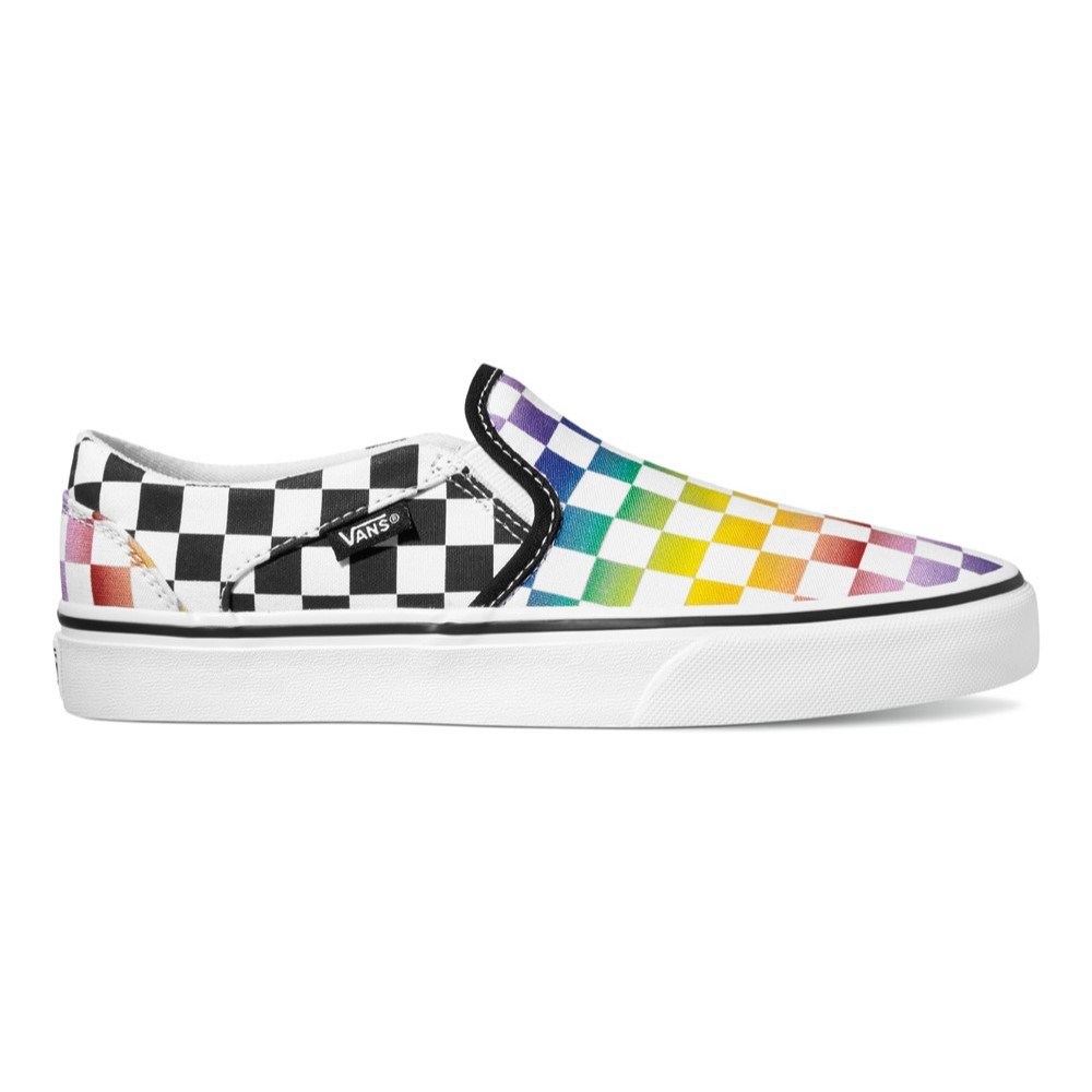 Vans Kadın Ayakkabı VN0A45JM3RL1 (Rainbow Check) Black/White