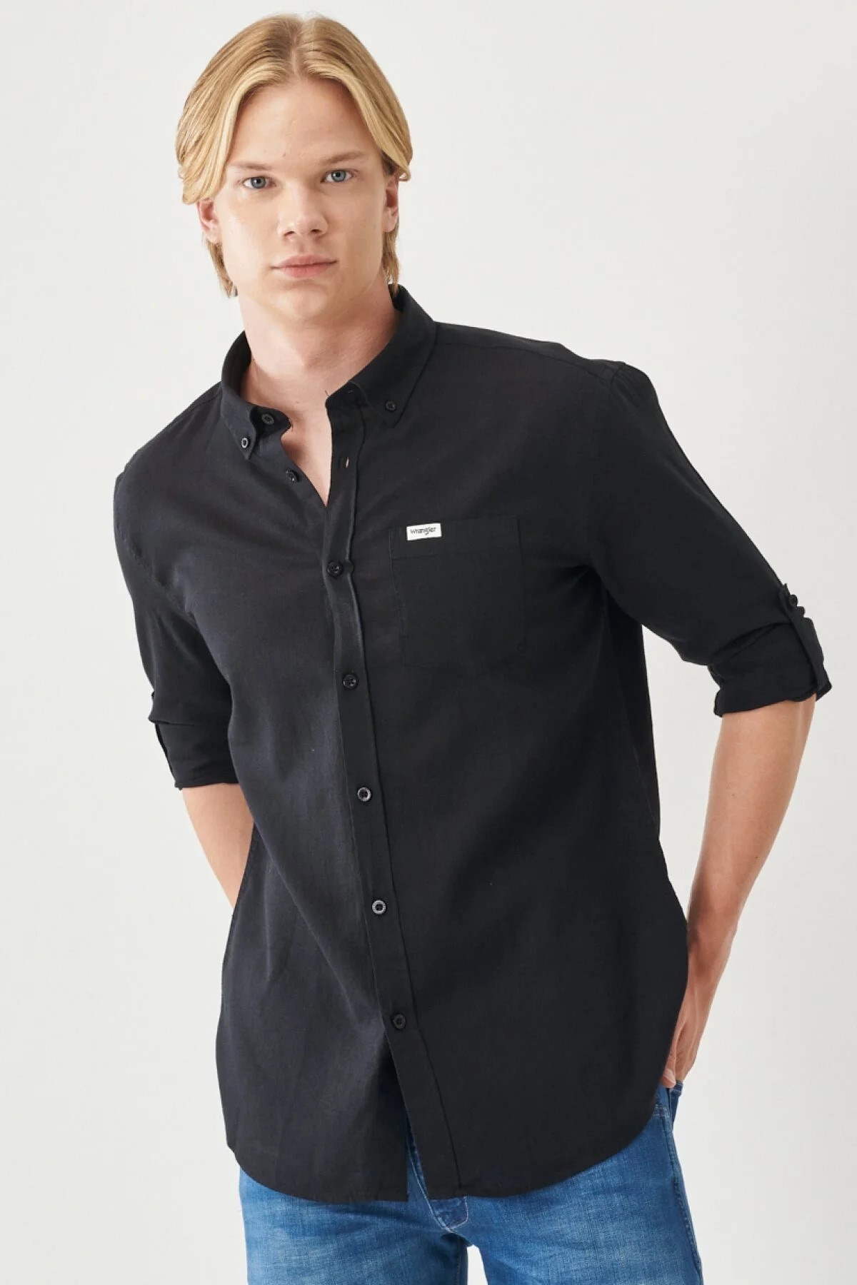 Wrangler Erkek Gömlek W211841001 Black