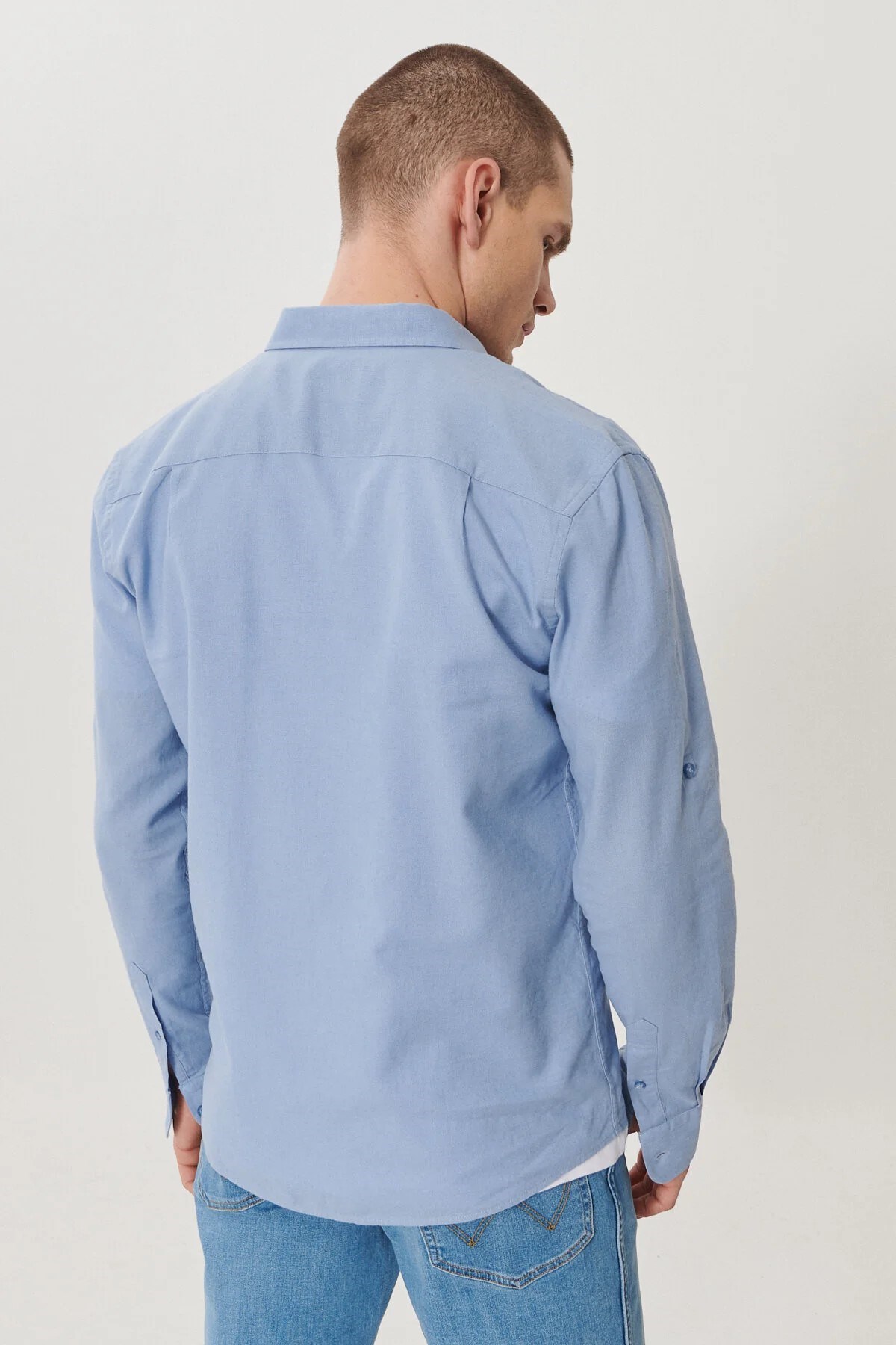 Wrangler Erkek Gömlek W211841400 Blue