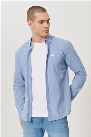 Wrangler Erkek Gömlek W211841400 Blue